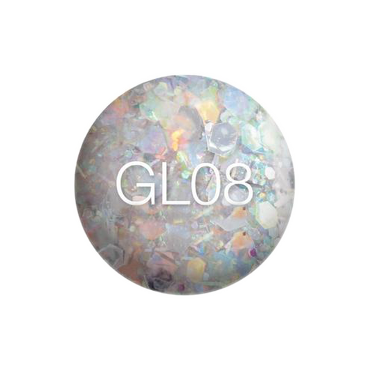 SNS Gelous Dipping Powder, GL08, Glitter Collection, 1oz KK0325