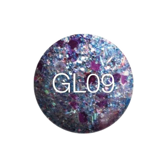 SNS Gelous Dipping Powder, GL09, Glitter Collection, 1oz KK