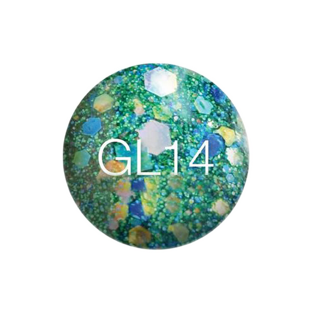 SNS Gelous Dipping Powder, GL14, Glitter Collection, 1oz KK