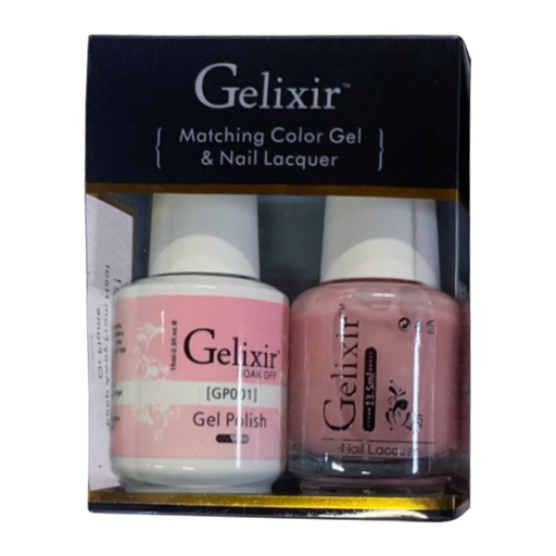 Gelixir Nail Lacquer And Gel Polish, Pink & White Collection, GP001, 0.5oz