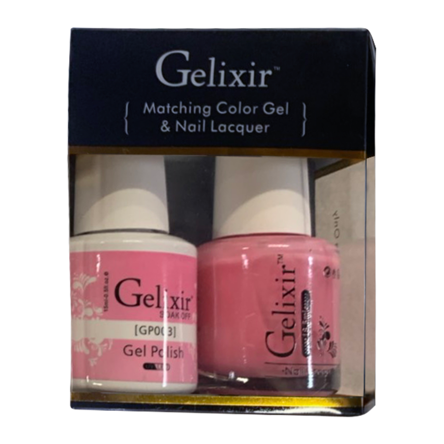 Gelixir Nail Lacquer And Gel Polish, Pink & White Collection, GP003, 0.5oz