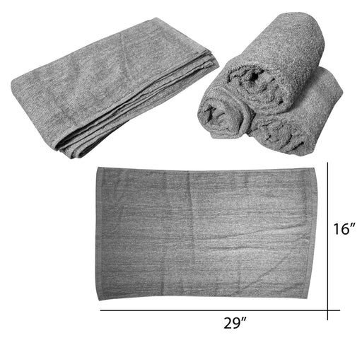 Cre8tion Salon Towel 16” x 29”, GRAY (Packing: 12pcs/dozen, 12dozen/case)