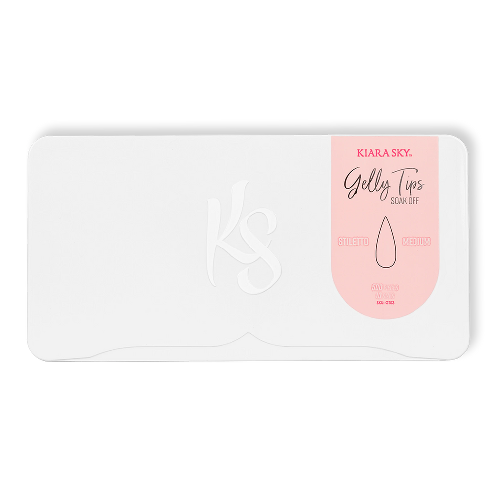 Kiara Sky Nail Tips Box, GT03, Medium Stiletto, 500pcs/box OK0302VD