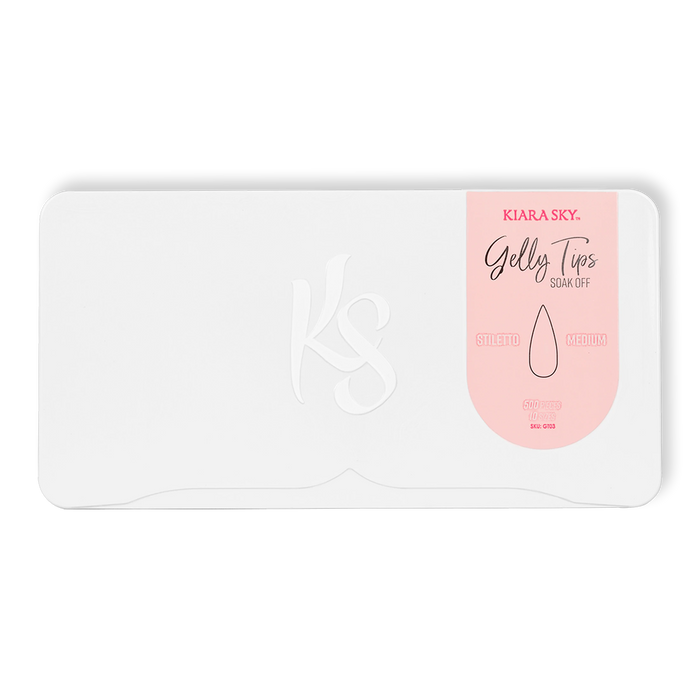 Kiara Sky Nail Tips Box, GT03, Medium Stiletto, 500pcs/box OK0302VD