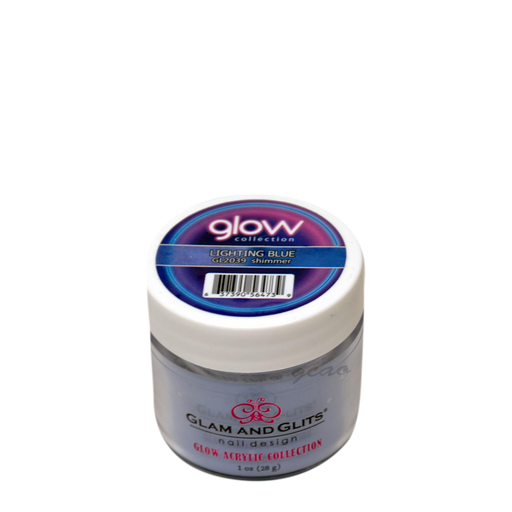 G & G Glow In The Dark Acrylic Powder (not Dipping Powder), 1oz, GL2039, Lightning Blue