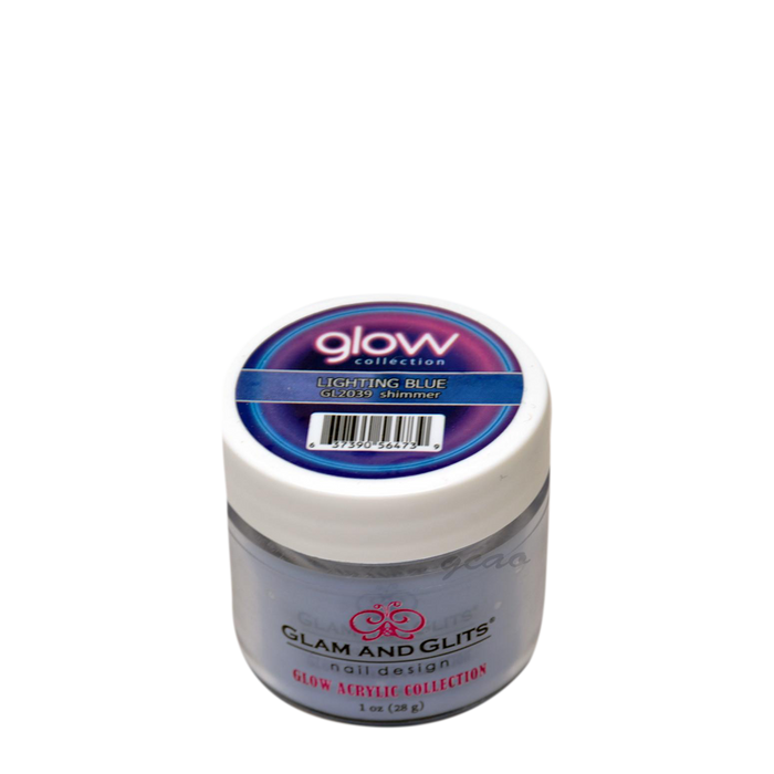G & G Glow In The Dark Acrylic Powder (not Dipping Powder), 1oz, GL2039, Lightning Blue