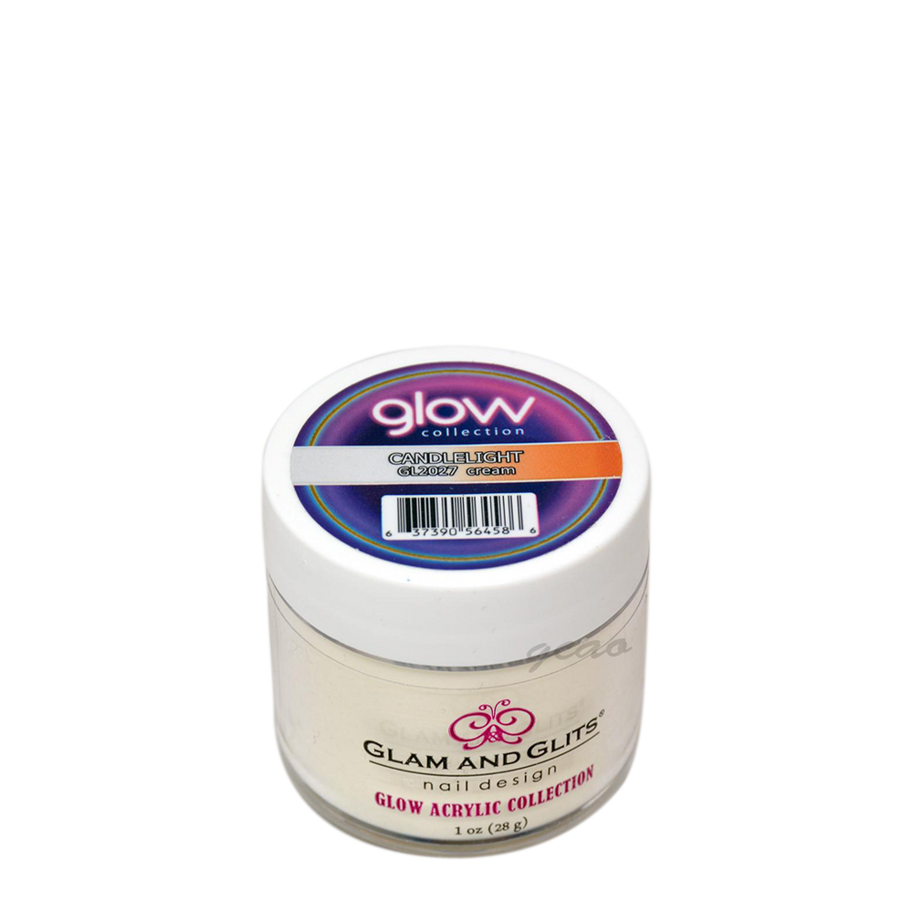 G & G Glow In The Dark, Acrylic Powder (not Dipping Powder), 1oz, GL2027, Candlelight