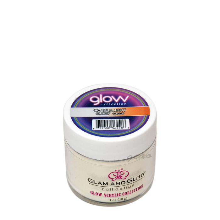 G & G Glow In The Dark, Acrylic Powder (not Dipping Powder), 1oz, GL2027, Candlelight
