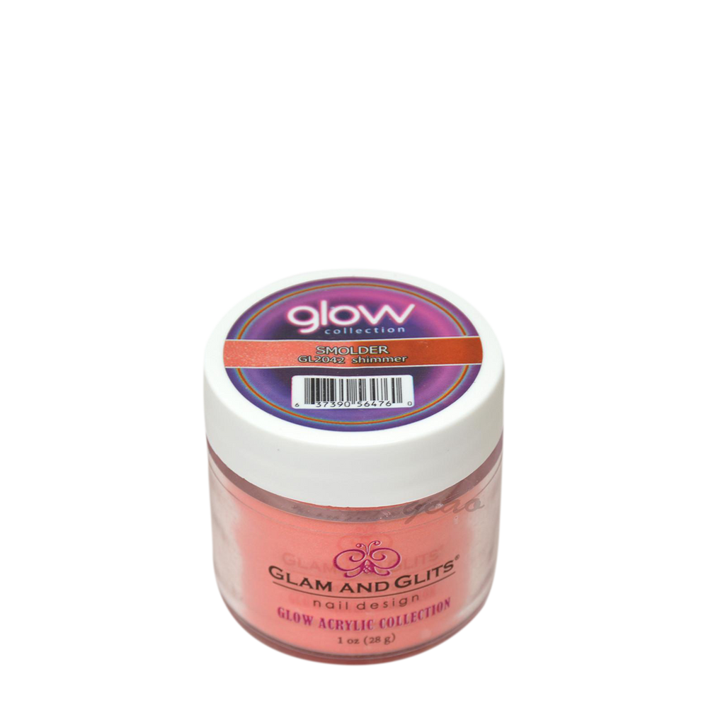 G & G Glow In The Dark Acrylic Powder (not Dipping Powder), 1oz, GL2042, Smolder