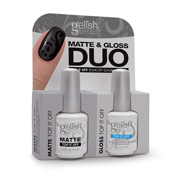 Gelish Gel 01519, Matte Top & Gloss Duo, 0.5oz BB KK