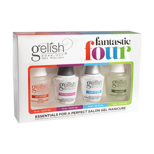 Gelish Fantastic Four Gel Manicure Treatments (Packing: 12 sets/case)