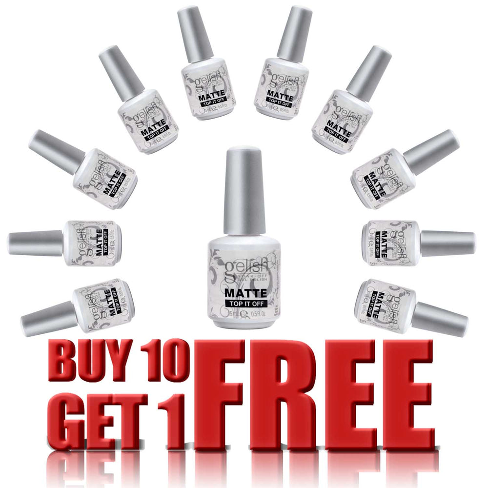 Gelish Gel, Matte Top-It-Off Sealer, 0.5oz, 01222, B10F1