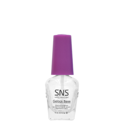 SNS Dipping Liquid, Glass Bottle, Gelous Base (Purple Cap), 0.5oz (Packing: 84 pcs/case)