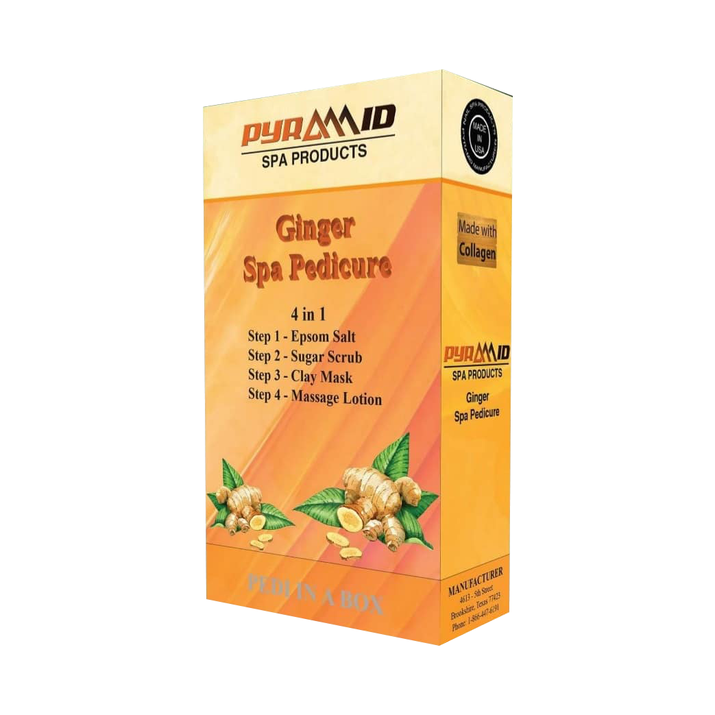 Pyramid Spa Pedicure 4in1 (Made With COLLAGEN), GINGER (Pk: 50 packs/case)