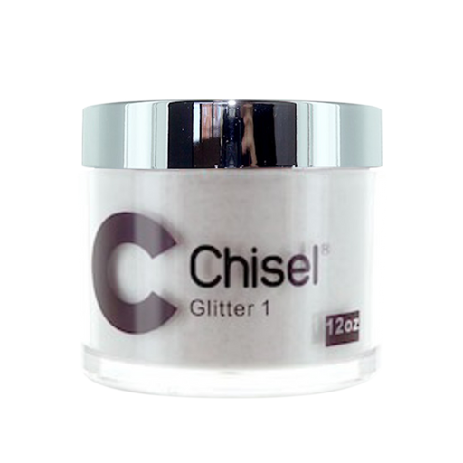 Chisel 2in1 Acrylic/Dipping Powder, Glitter Collectionn, GL01, 12oz (Packing: 60 pcs/case)