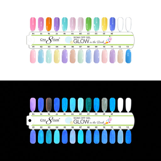 Cre8tion Glow In The Dark Gel Collection, Sample Tips