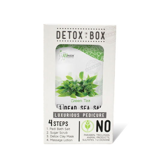 SpaRedi Detox In A Box, Pedicure 4 Steps, Green Tea OK0325MD