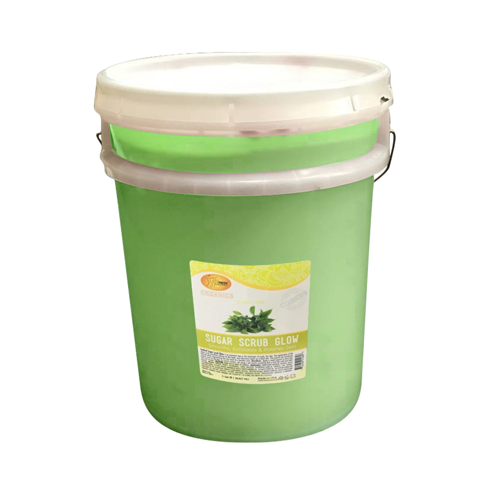 SpaRedi Sugar Scrub Glow, Green Tea (New), 01480, 5Gal OK0325MD