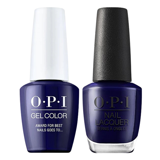 OPI Gelcolor And Nail Lacquer, Hollywood - Spring Collection 2021, H009, Award For Best Nails Goes To..., 0.5oz OK0918VD