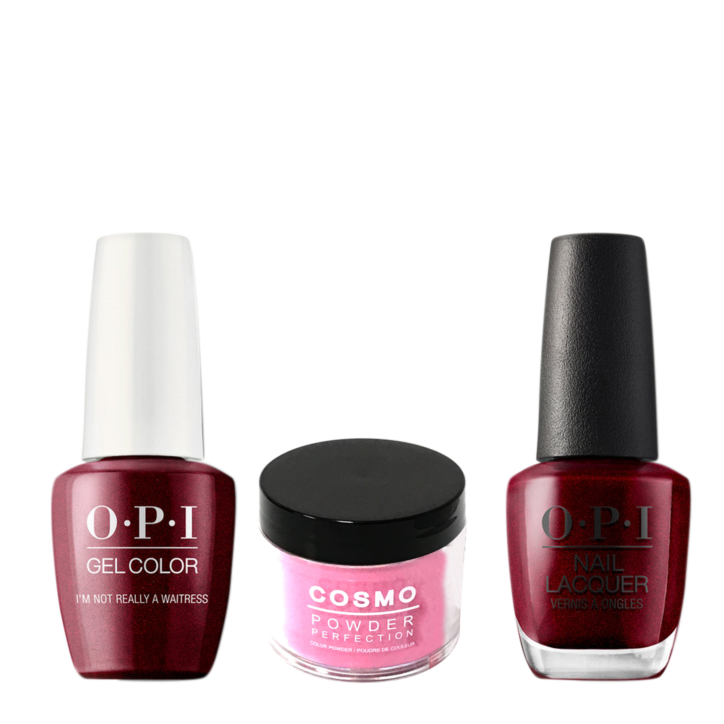 Cosmo 3in1 Dipping Powder + Gel Polish + Nail Lacquer (Matching OPI), 2oz, CH08