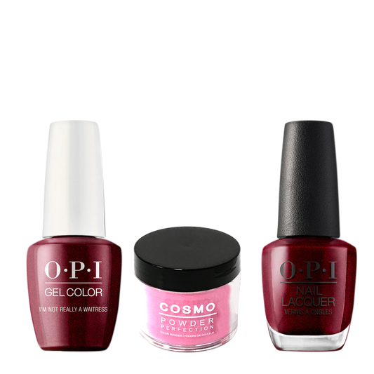 Cosmo 3in1 Dipping Powder + Gel Polish + Nail Lacquer (Matching OPI), 2oz, CH08