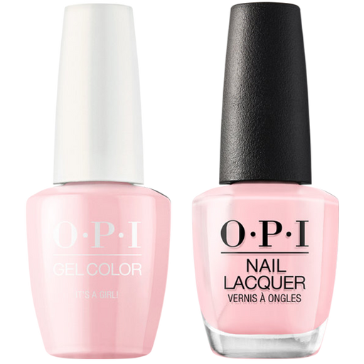 OPI GelColor And Nail Lacquer, Make It Iconic Collection, H39, It's A Girl, 0.5oz KK1005