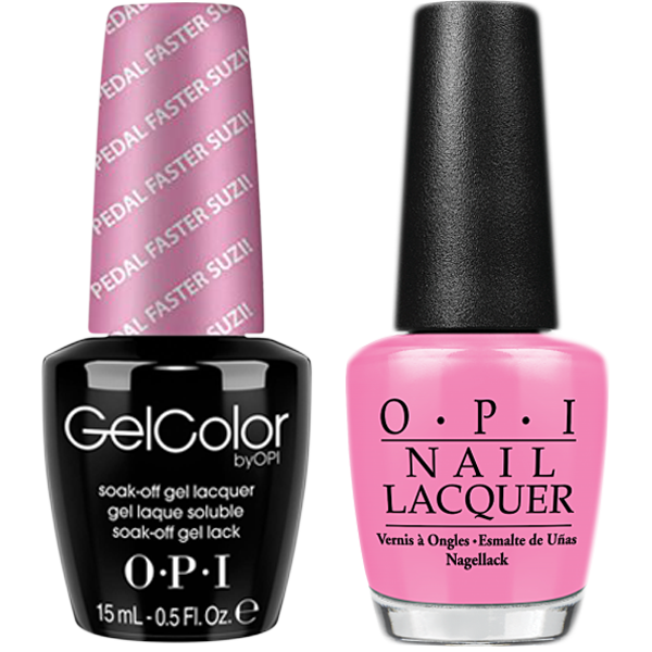 OPI GelColor And Nail Lacquer, H60, Pedal Faster, 0.5oz