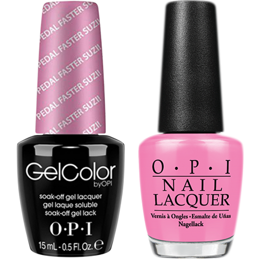 OPI GelColor And Nail Lacquer, H60, Pedal Faster, 0.5oz
