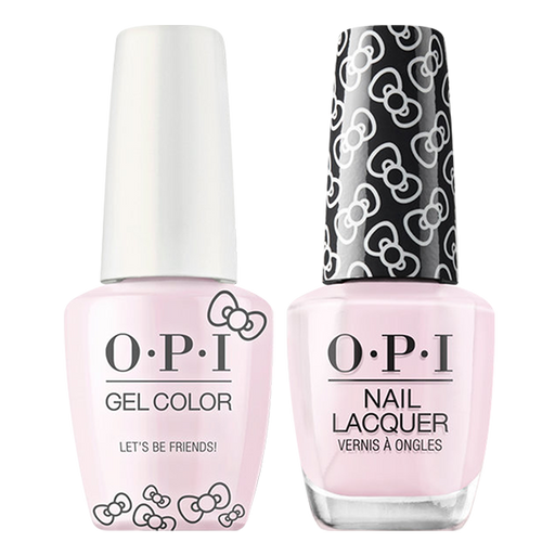 OPI GelColor And Nail Lacquer, Hello Kitty Collection, H82, Let's Be Friends, 0.5oz
