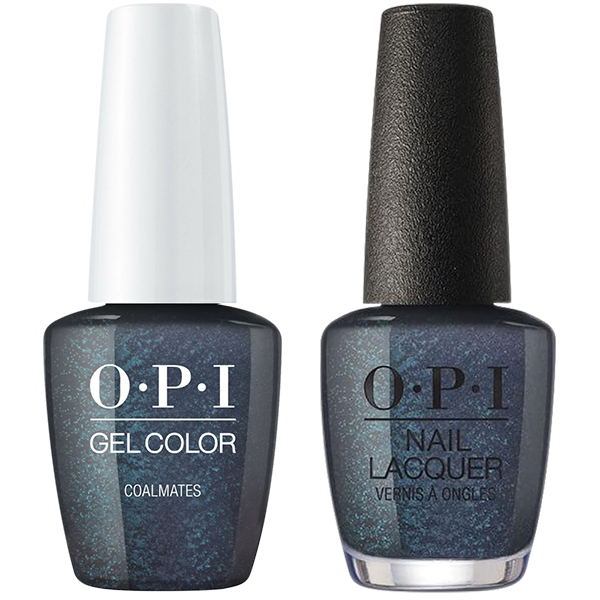 OPI GelColor And Nail Lacquer, Love OPI XOXO Collection, HPJ03, Coalmates, 0.5oz KK1005