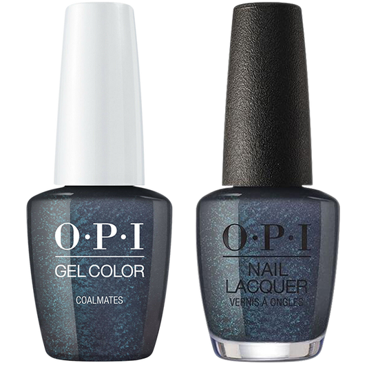 OPI GelColor And Nail Lacquer, Love OPI XOXO Collection, HPJ03, Coalmates, 0.5oz KK1005