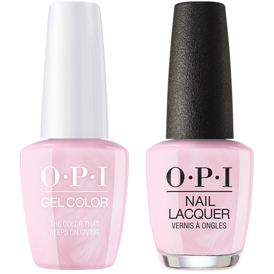 OPI GelColor And Nail Lacquer, Love OPI XOXO Collection, HPJ07, The Color That Keeps On Giving, 0.5oz KK1005