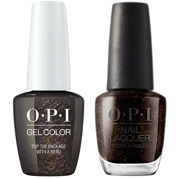 OPI GelColor And Nail Lacquer, Love OPI XOXO Collection, HPJ11, Top the Package with a Beau, 0.5oz KK1005