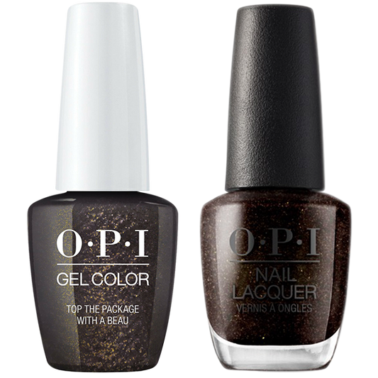 OPI GelColor And Nail Lacquer, Love OPI XOXO Collection, HPJ11, Top the Package with a Beau, 0.5oz KK1005