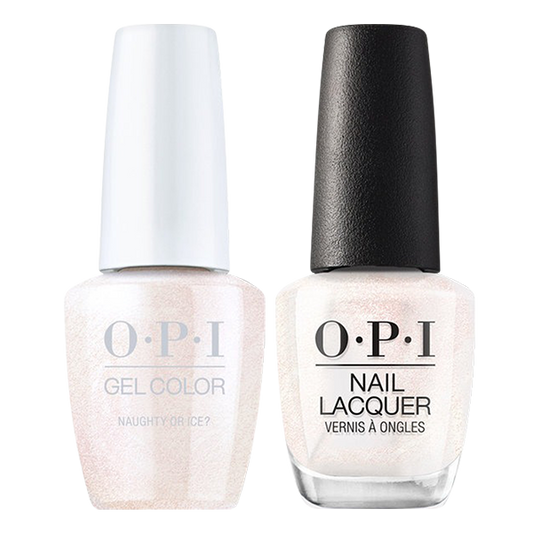 OPI Gelcolor And Nail Lacquer, Shine Bright Collection 2020, M01, Naughty or Ice?, 0.5oz OK0811VD