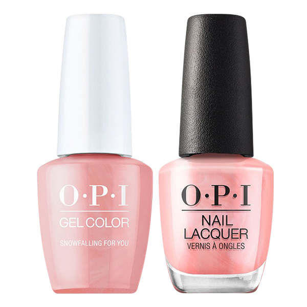 OPI Gelcolor And Nail Lacquer, Shine Bright Collection 2020, M02, Snowfalling for You, 0.5oz OK0811VD