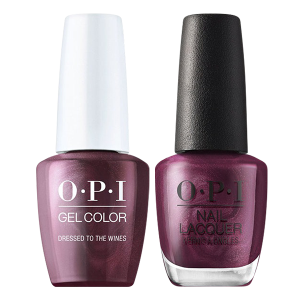 OPI Gelcolor And Nail Lacquer, Shine Bright Collection 2020, M04, Dressed to the Wines, 0.5oz OK0811VD