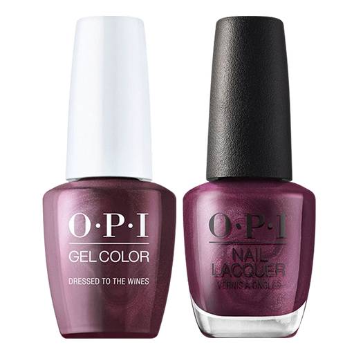 OPI Gelcolor And Nail Lacquer, Shine Bright Collection 2020, M04, Dressed to the Wines, 0.5oz OK0811VD