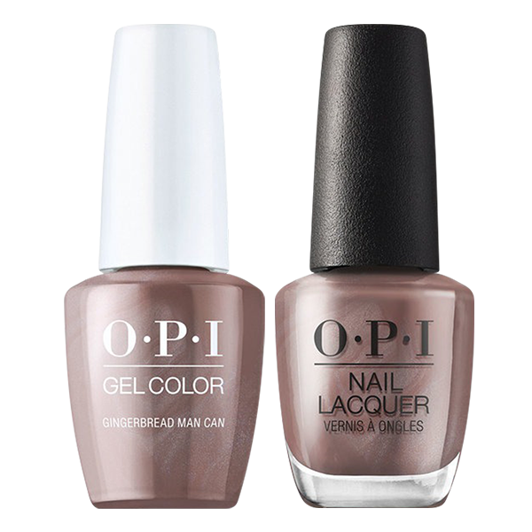 OPI Gelcolor And Nail Lacquer, Shine Bright Collection 2020, M06, Gingerbread Man Can, 0.5oz OK0811VD