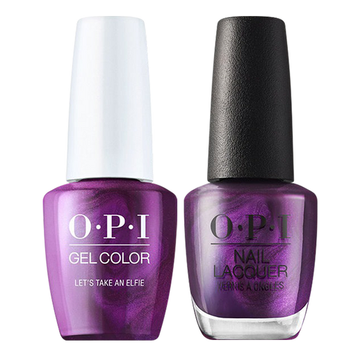 OPI Gelcolor And Nail Lacquer, Shine Bright Collection 2020, M09, Let's Take An Elfie, 0.5oz OK0811VD