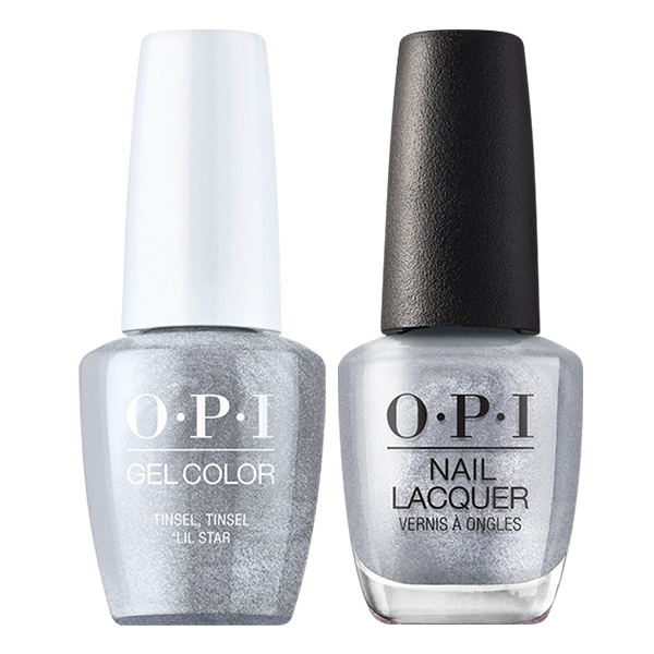 OPI Gelcolor And Nail Lacquer, Shine Bright Collection 2020, M10, Tinsel Lil Star, 0.5oz OK0811VD