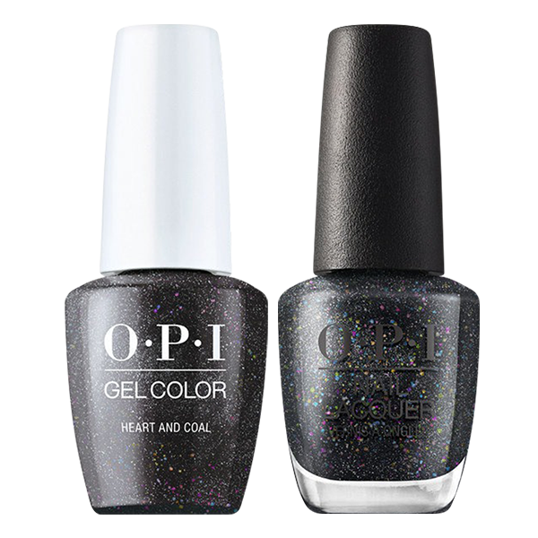 OPI Gelcolor And Nail Lacquer, Shine Bright Collection 2020, M12, Heart And Coal, 0.5oz OK0811VD