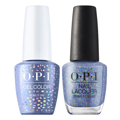 OPI Gelcolor And Nail Lacquer, Shine Bright Collection 2020, M14, Bling It On!, 0.5oz OK0811VD