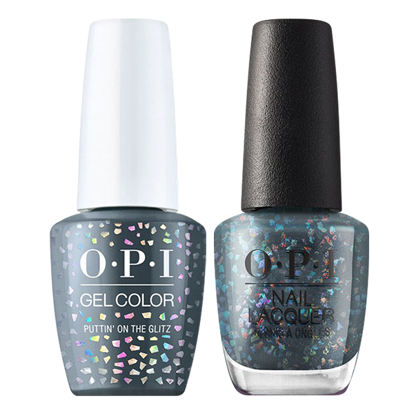 OPI Gelcolor And Nail Lacquer, Shine Bright Collection 2020, M15, Puttin' on the Glitz, 0.5oz OK0811VD