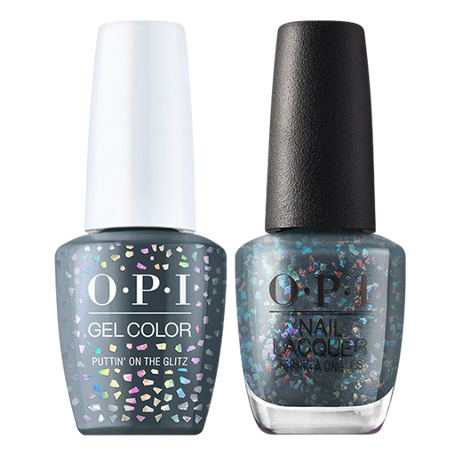 OPI Gelcolor And Nail Lacquer, Shine Bright Collection 2020, M15, Puttin' on the Glitz, 0.5oz OK0811VD