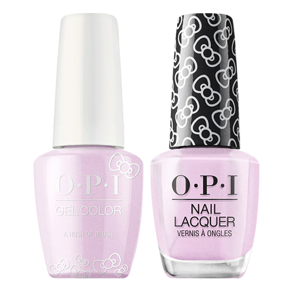 OPI GelColor And Nail Lacquer, Hello Kitty Collection, HPL02, A Hush of Blush, 0.5oz