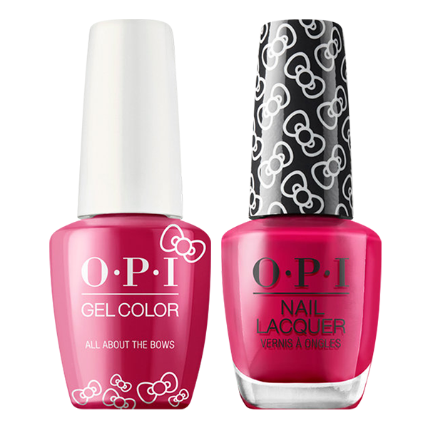 OPI GelColor And Nail Lacquer, Hello Kitty Collection, HPL04, All About the Bows, 0.5oz