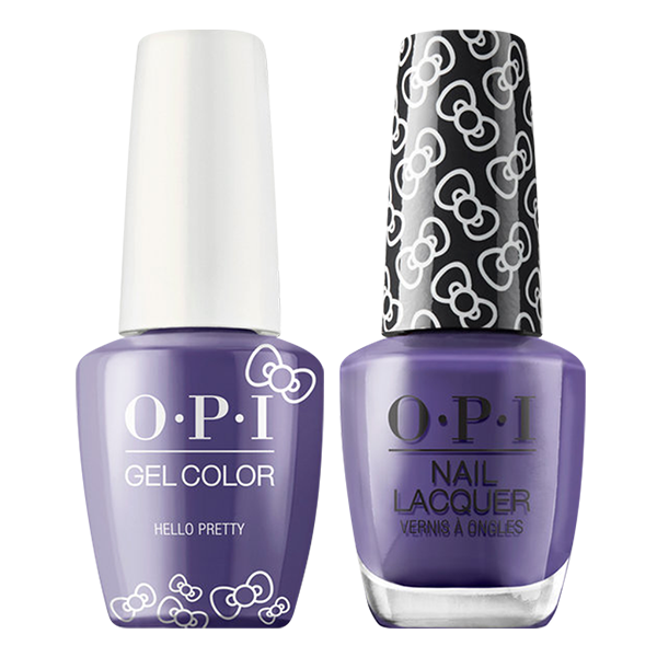 OPI GelColor And Nail Lacquer, Hello Kitty Collection, HPL07, Hello Pretty, 0.5oz