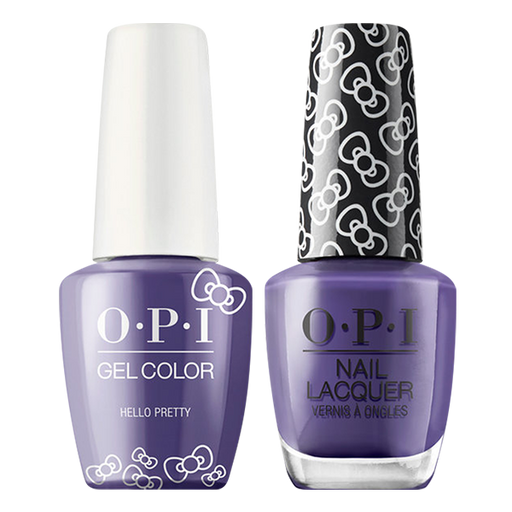 OPI GelColor And Nail Lacquer, Hello Kitty Collection, HPL07, Hello Pretty, 0.5oz