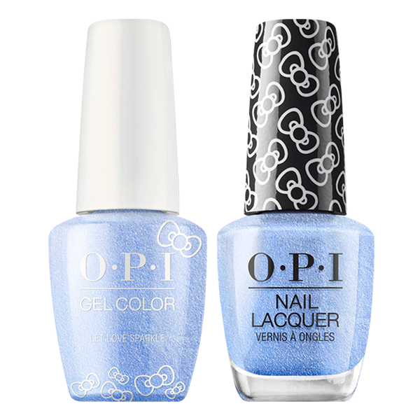OPI GelColor And Nail Lacquer, Hello Kitty Collection, HPL08, Let Love Sparkle, 0.5oz
